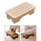 Maxbell Mobility Step Stool Wood Multifunctional Foot Support for Sturdy Home Office Small Beige