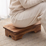 Maxbell Mobility Step Stool Wood Multifunctional Foot Support for Sturdy Home Office Small Brown
