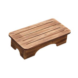 Maxbell Mobility Step Stool Wood Multifunctional Foot Support for Sturdy Home Office Small Brown