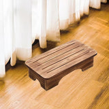 Maxbell Mobility Step Stool Wood Multifunctional Foot Support for Sturdy Home Office Small Brown