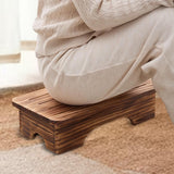 Maxbell Mobility Step Stool Wood Multifunctional Foot Support for Sturdy Home Office Small Brown