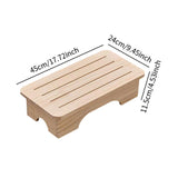 Maxbell Mobility Step Stool Wood Multifunctional Foot Support for Sturdy Home Office Large Beige