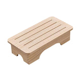 Maxbell Mobility Step Stool Wood Multifunctional Foot Support for Sturdy Home Office Large Beige