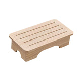 Maxbell Mobility Step Stool Wood Multifunctional Foot Support for Sturdy Home Office Large Beige
