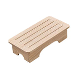 Maxbell Mobility Step Stool Wood Multifunctional Foot Support for Sturdy Home Office Large Beige