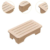 Maxbell Mobility Step Stool Wood Multifunctional Foot Support for Sturdy Home Office Large Beige
