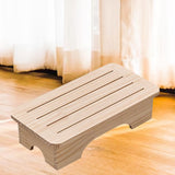 Maxbell Mobility Step Stool Wood Multifunctional Foot Support for Sturdy Home Office Large Beige