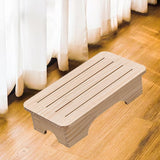 Maxbell Mobility Step Stool Wood Multifunctional Foot Support for Sturdy Home Office Large Beige