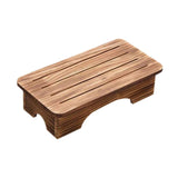 Maxbell Mobility Step Stool Wood Multifunctional Foot Support for Sturdy Home Office Large Brown