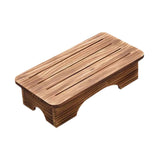 Maxbell Mobility Step Stool Wood Multifunctional Foot Support for Sturdy Home Office Large Brown
