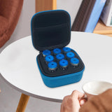 Maxbell Insulin Cooler Travel Case Carrying Case Insulin Vial Organizer Bag for Trip Blue 9 Slot