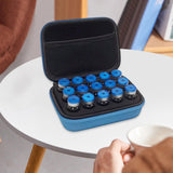 Maxbell Insulin Cooler Travel Case Carrying Case Insulin Vial Organizer Bag for Trip Blue 15 Slot