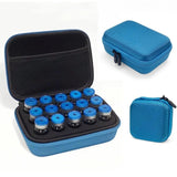 Maxbell Insulin Cooler Travel Case Carrying Case Insulin Vial Organizer Bag for Trip Blue 15 Slot