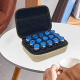 Maxbell Insulin Cooler Travel Case Carrying Case Insulin Vial Organizer Bag for Trip Khaki 15 Slot