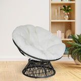 Maxbell Rocking Chair Cushion Wicker Chairs Floor Sunroom Lawn Swing Basket Seat Pad White