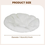 Maxbell Rocking Chair Cushion Wicker Chairs Floor Sunroom Lawn Swing Basket Seat Pad White