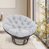 Maxbell Rocking Chair Cushion Wicker Chairs Floor Sunroom Lawn Swing Basket Seat Pad Light Gray