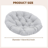 Maxbell Rocking Chair Cushion Wicker Chairs Floor Sunroom Lawn Swing Basket Seat Pad Light Gray