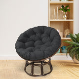 Maxbell Rocking Chair Cushion Wicker Chairs Floor Sunroom Lawn Swing Basket Seat Pad Black