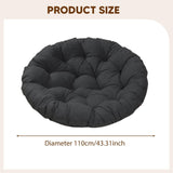 Maxbell Rocking Chair Cushion Wicker Chairs Floor Sunroom Lawn Swing Basket Seat Pad Black