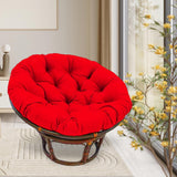 Maxbell Rocking Chair Cushion Wicker Chairs Floor Sunroom Lawn Swing Basket Seat Pad Red