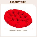 Maxbell Rocking Chair Cushion Wicker Chairs Floor Sunroom Lawn Swing Basket Seat Pad Red