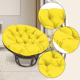 Maxbell Rocking Chair Cushion Wicker Chairs Floor Sunroom Lawn Swing Basket Seat Pad Yellow