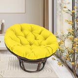 Maxbell Rocking Chair Cushion Wicker Chairs Floor Sunroom Lawn Swing Basket Seat Pad Yellow
