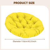 Maxbell Rocking Chair Cushion Wicker Chairs Floor Sunroom Lawn Swing Basket Seat Pad Yellow