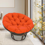 Maxbell Rocking Chair Cushion Wicker Chairs Floor Sunroom Lawn Swing Basket Seat Pad Orange