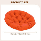 Maxbell Rocking Chair Cushion Wicker Chairs Floor Sunroom Lawn Swing Basket Seat Pad Orange
