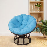 Maxbell Rocking Chair Cushion Wicker Chairs Floor Sunroom Lawn Swing Basket Seat Pad Sky Blue