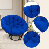 Maxbell Rocking Chair Cushion Wicker Chairs Floor Sunroom Lawn Swing Basket Seat Pad Royal Blue