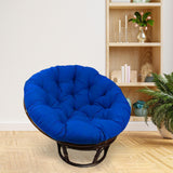 Maxbell Rocking Chair Cushion Wicker Chairs Floor Sunroom Lawn Swing Basket Seat Pad Royal Blue