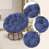 Maxbell Rocking Chair Cushion Wicker Chairs Floor Sunroom Lawn Swing Basket Seat Pad Dark Blue