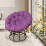 Maxbell Rocking Chair Cushion Wicker Chairs Floor Sunroom Lawn Swing Basket Seat Pad Violet