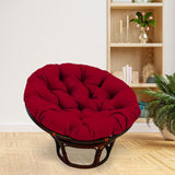 Maxbell Rocking Chair Cushion Wicker Chairs Floor Sunroom Lawn Swing Basket Seat Pad Wine Red
