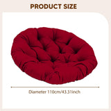 Maxbell Rocking Chair Cushion Wicker Chairs Floor Sunroom Lawn Swing Basket Seat Pad Wine Red