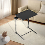 Maxbell Sofa Armrest Tray Table Modern for Bed or Chair 360° Swivel Snack Side Table
