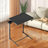 Maxbell Sofa Armrest Tray Table Modern for Bed or Chair 360° Swivel Snack Side Table