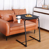 Maxbell Sofa Armrest Tray Table Modern for Bed or Chair 360° Swivel Snack Side Table