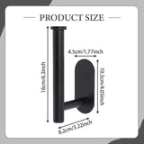 Maxbell 2x Curtain Holdbacks Kitchen Closet Multiuse Accessories Toilet Paper Holder Black