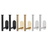 Maxbell 2x Curtain Holdbacks Kitchen Closet Multiuse Accessories Toilet Paper Holder Black