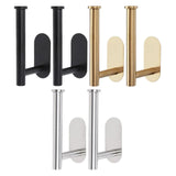 Maxbell 2x Curtain Holdbacks Kitchen Closet Multiuse Accessories Toilet Paper Holder Black