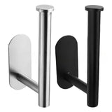 Maxbell 2x Curtain Holdbacks Kitchen Closet Multiuse Accessories Toilet Paper Holder Black
