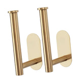 Maxbell 2x Curtain Holdbacks Kitchen Closet Multiuse Accessories Toilet Paper Holder Gold