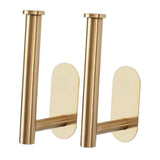 Maxbell 2x Curtain Holdbacks Kitchen Closet Multiuse Accessories Toilet Paper Holder Gold