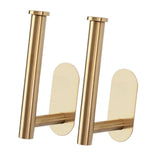Maxbell 2x Curtain Holdbacks Kitchen Closet Multiuse Accessories Toilet Paper Holder Gold