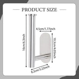 Maxbell 2x Curtain Holdbacks Kitchen Closet Multiuse Accessories Toilet Paper Holder Silver