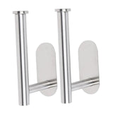 Maxbell 2x Curtain Holdbacks Kitchen Closet Multiuse Accessories Toilet Paper Holder Silver
